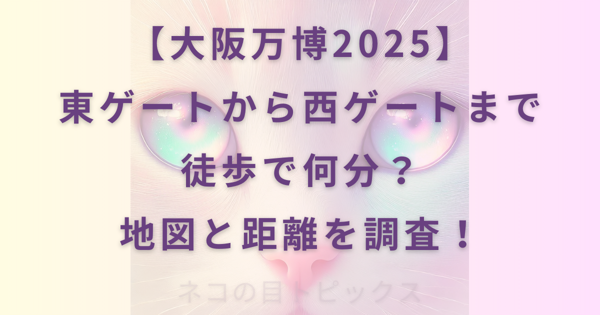 【大阪万博2025】東ゲートから西ゲートまで徒歩で何分？地図と距離を調査！