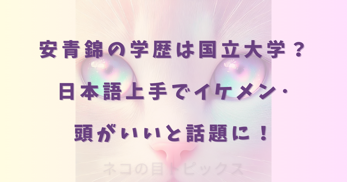 安青錦の学歴は国立大学?日本語上手でイケメン・頭がいいと話題に!