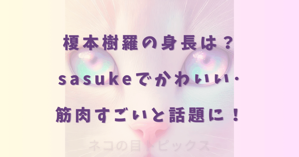 榎本樹羅の身長は？sasukeでかわいい･筋肉すごいと話題に！