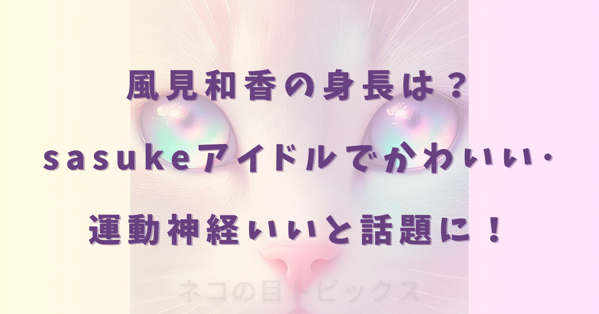 風見和香の身長は?sasukeアイドルでかわいい・運動神経いいと話題に!
