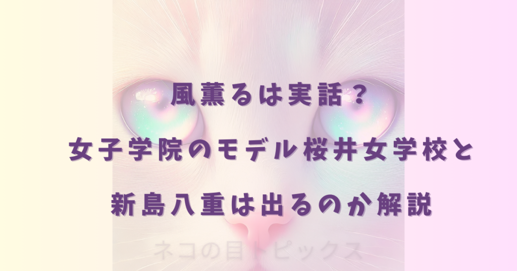 風薫るは実話?女子学院のモデル桜井女学校と新島八重は出るのか解説